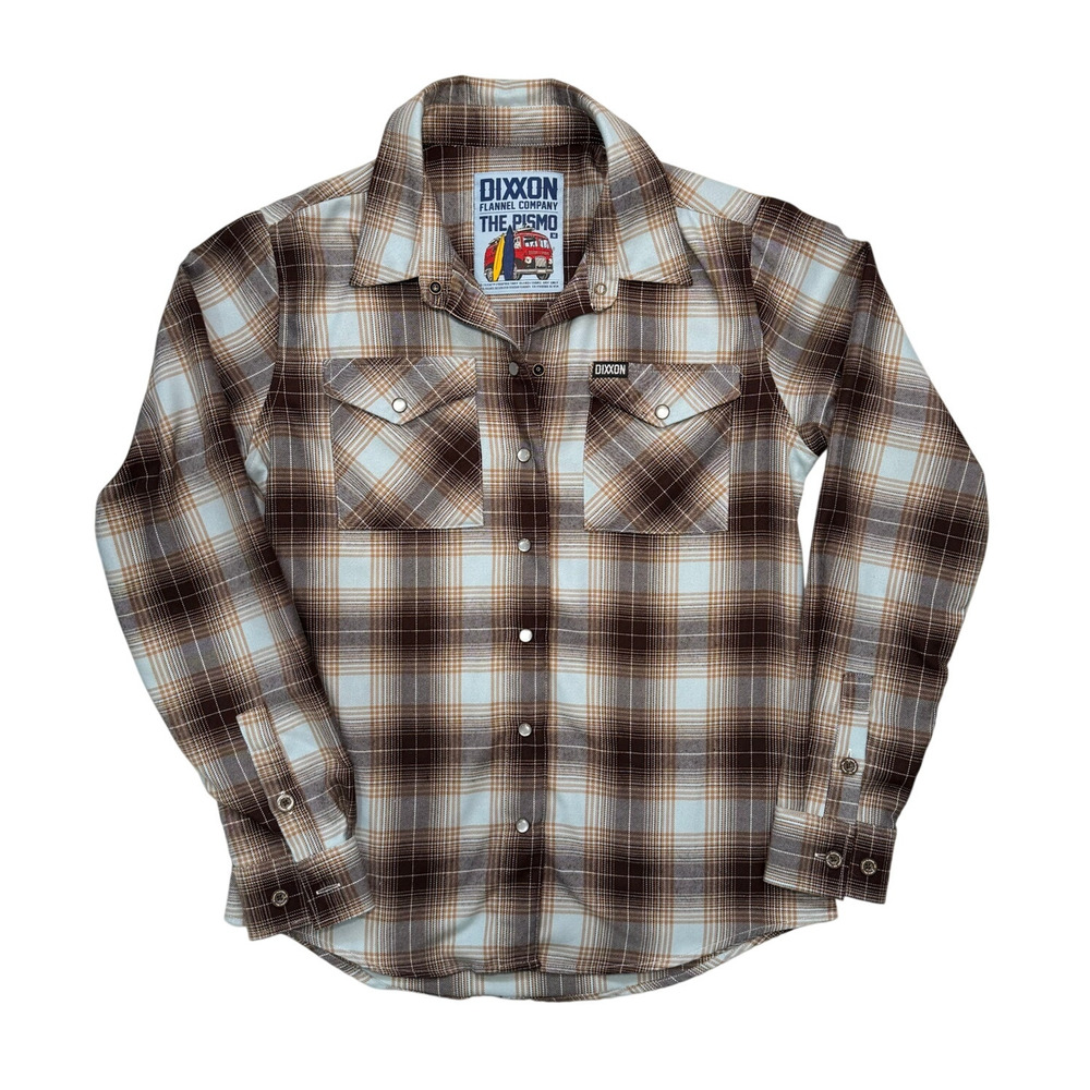 Dixxon Flannel Women’s Pearl Snap Shirt Medium Plaid Western Cowgirl Ranch